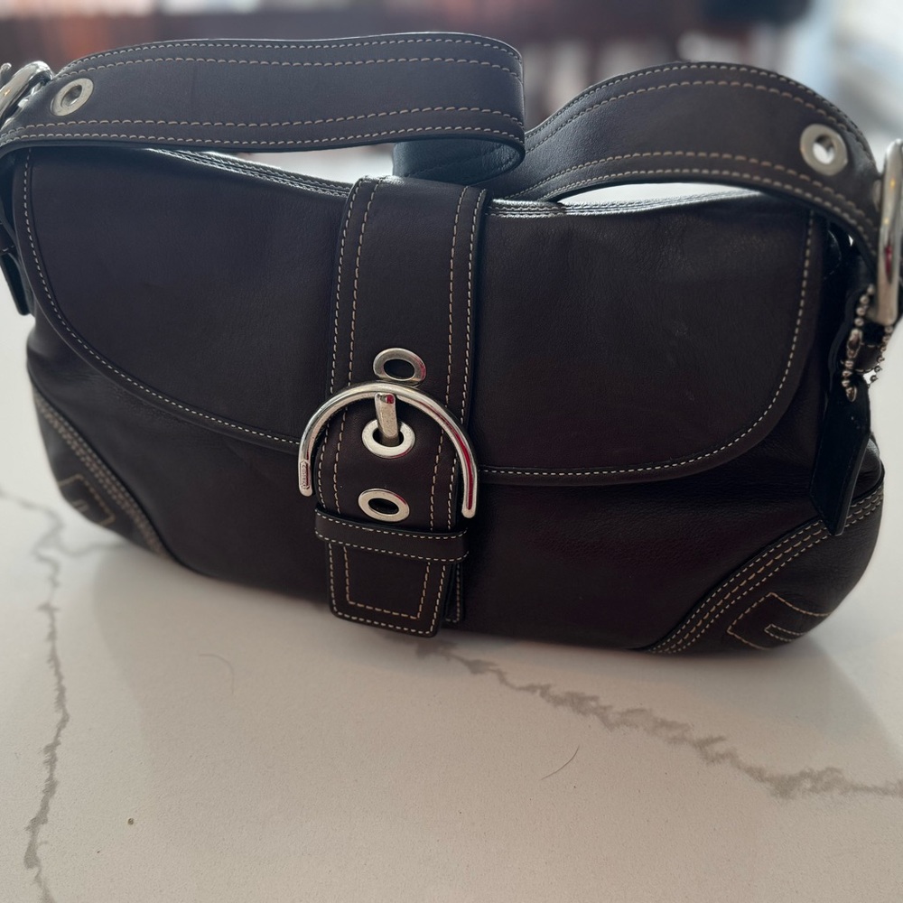 Coach Brown Leather Shoulder Bag
